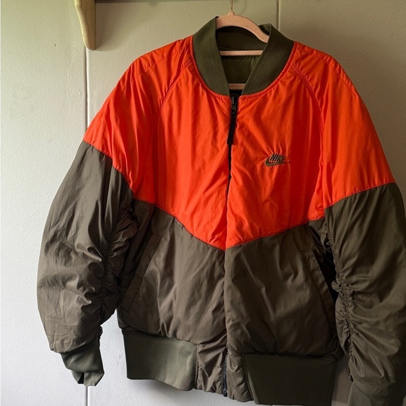 XXL Nike MA-1 Reversible Bomber Jacket Olive Green Men's Bomber Jacket - Picture 6 of 16